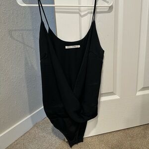 Spaghetti strapped silk one piece top